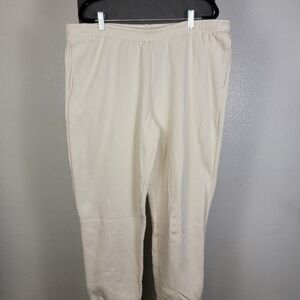 Universal Thread Womens White‎ Comfy Sweatpants Elastic Waist Pockets Size XL